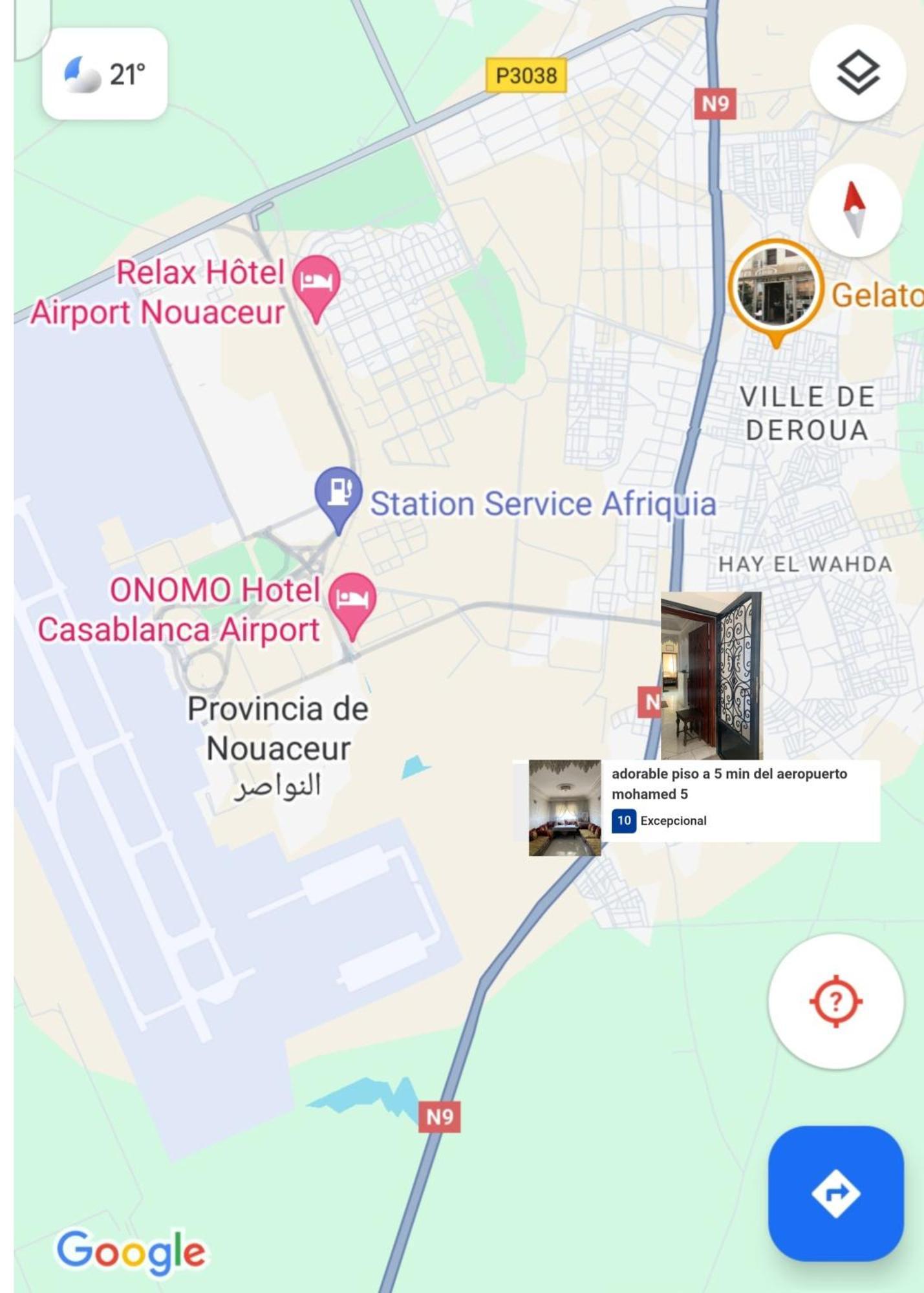 Adorable Apartamento A 8 Min Del Aeropuerto De Casablanca,Wifi Ultra Rapido Y Parking Gratis Derroua Kültér fotó